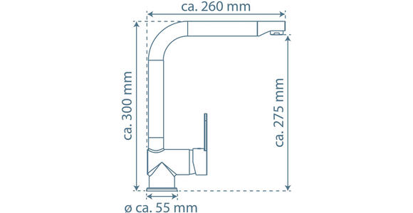 KÜCHENARMATUR - Edelstahlfarben/Schwarz, Basics, Metall (26/30/5,5cm) - Xora