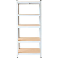 SCHWERLASTREGAL  - Weiß, KONVENTIONELL, Holzwerkstoff/Metall (90/40/180cm)