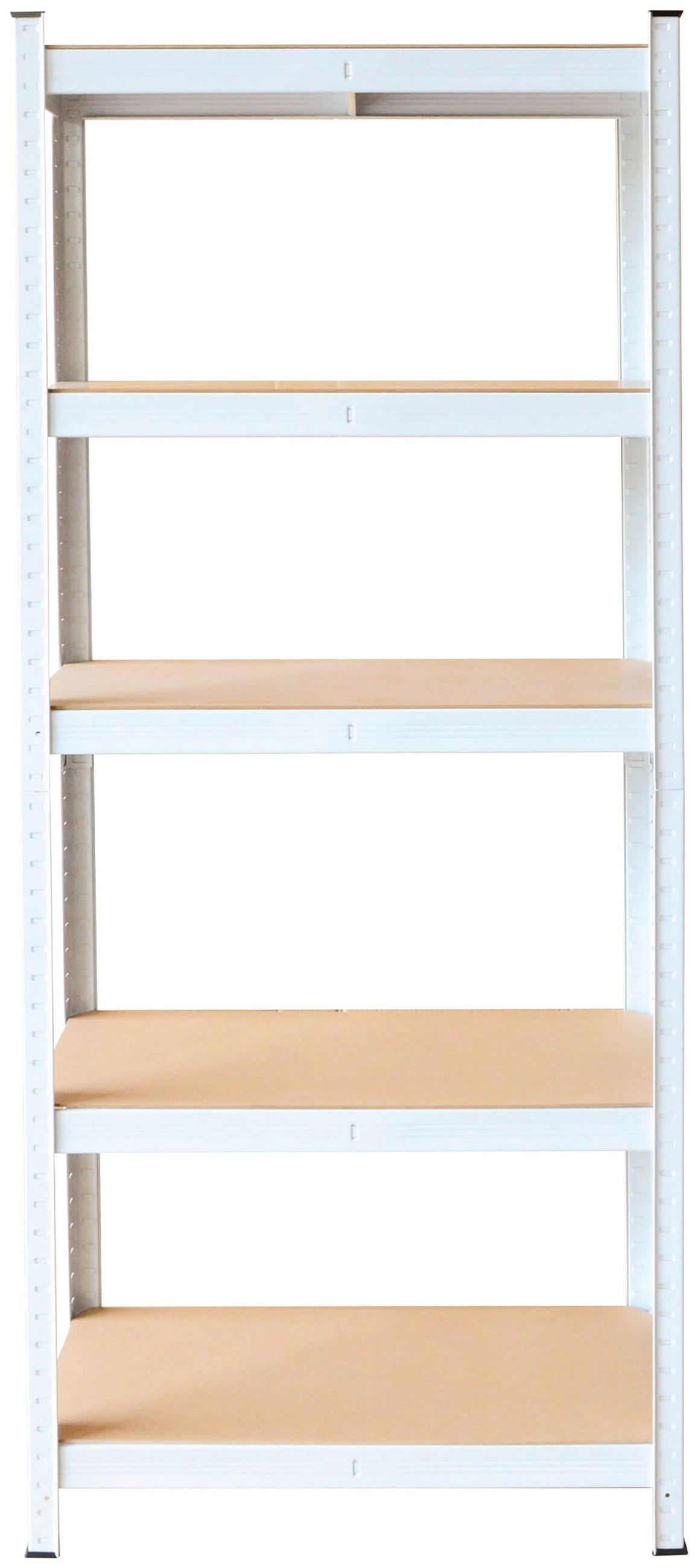 SCHWERLASTREGAL  - Weiß, KONVENTIONELL, Holzwerkstoff/Metall (90/40/180cm)