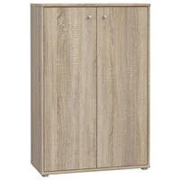 KOMMODE 73,7/111,1/34,8 cm  in Sonoma Eiche  - Alufarben/Sonoma Eiche, Design, Holzwerkstoff/Kunststoff (73,7/111,1/34,8cm)