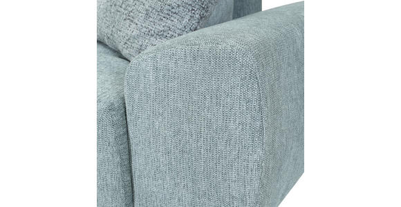 ECKSOFA  in Flachgewebe Mintgrün  - Schwarz/Mintgrün, KONVENTIONELL, Textil/Metall (180/295cm) - Carryhome