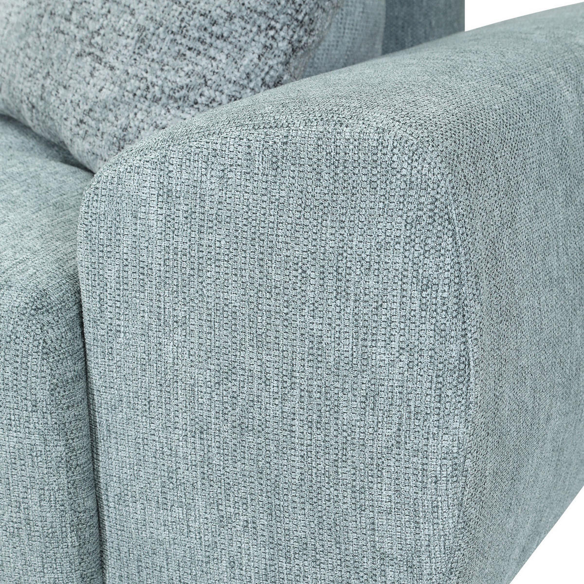 ECKSOFA Mintgrün Flachgewebe  - Schwarz/Mintgrün, KONVENTIONELL, Textil/Metall (180/295cm) - Carryhome