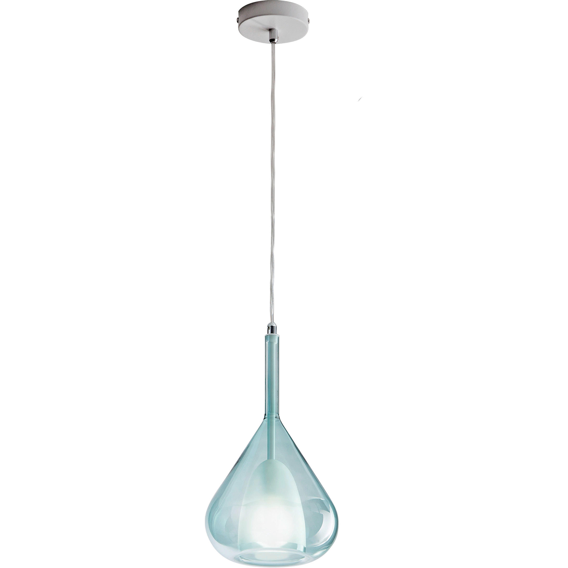 PENDELLEUCHTE Lila 20/200 cm  - Azurblau, Design, Glas (20/200cm) - Fabas Luce