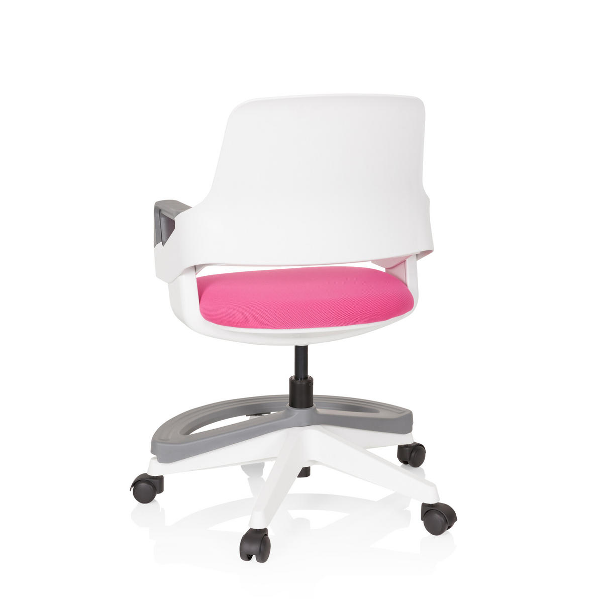 JUGENDDREHSTUHL Pink  - Pink/Weiß, Basics, Kunststoff (53/80-93/60cm) - MID.YOU
