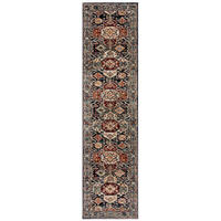 VINTAGE-TEPPICH 66/300 cm GILLINGHAM Blau  - Blau, KONVENTIONELL, Textil (66/300cm)