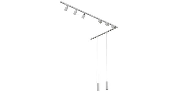 SCHIENENSYSTEM - Chromfarben/Weiß, Trend, Kunststoff/Metall (262cm) - Novel