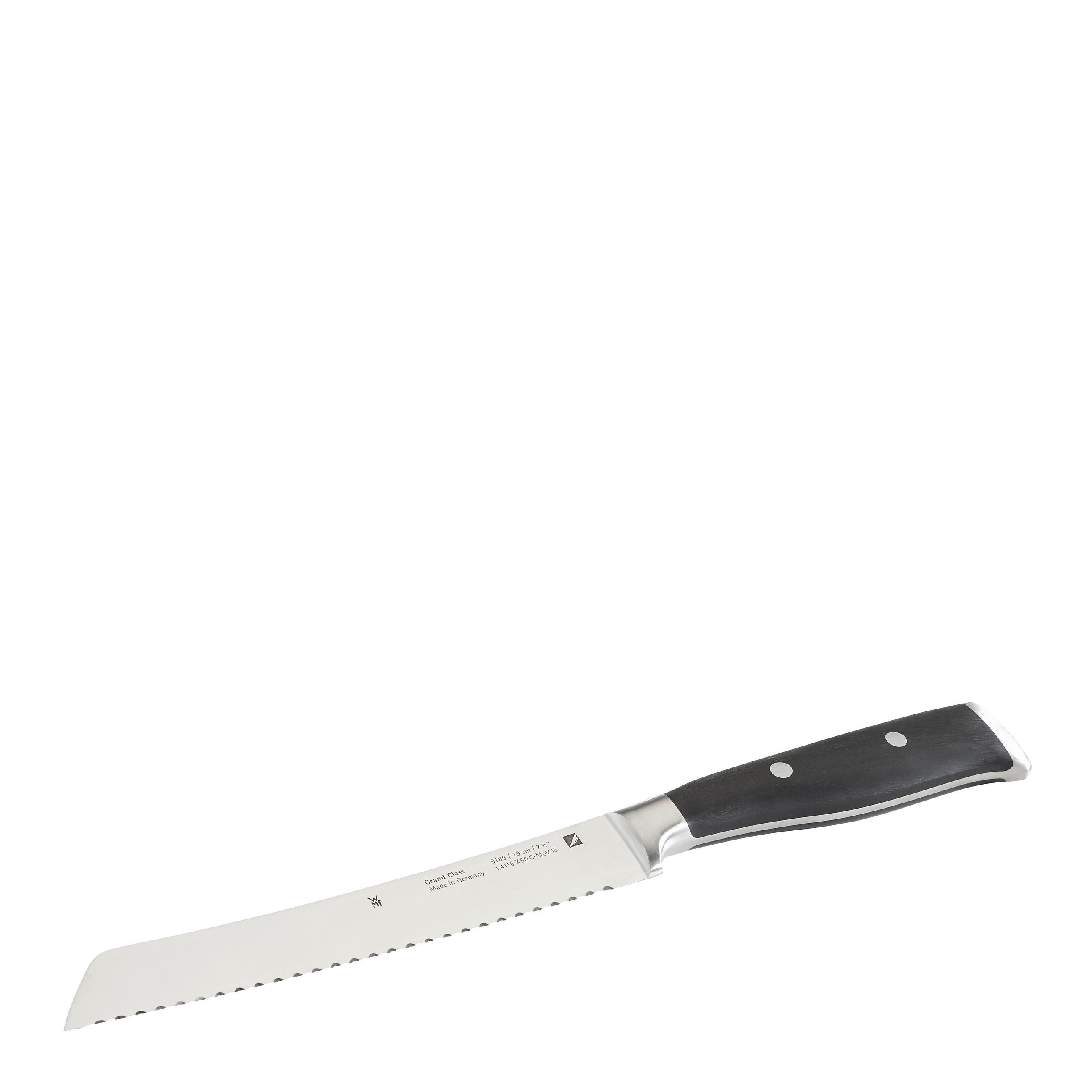 BROTMESSER Grand Classic Stahl 33 cm  - Edelstahlfarben/Schwarz, Design, Kunststoff/Metall (33cm) - WMF