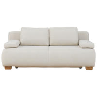 BOXSPRING SOFA bela  - bela/prirodna boja, Dizajnerski, tekstil/drvo (205/93/108cm) - Novel