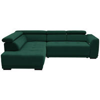 ECKSOFA in Feincord Waldgrün  - Waldgrün/Schwarz, Design, Kunststoff/Textil (205/284cm) - Xora