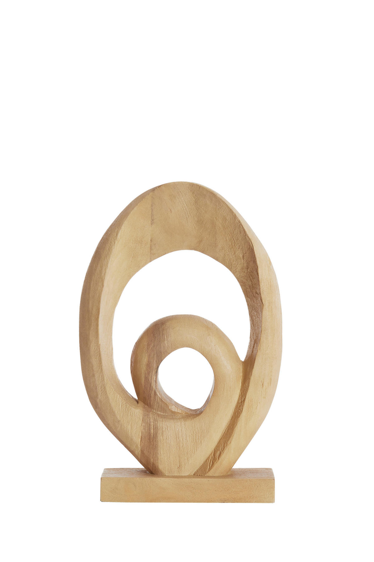 SKULPTUR - Hellbraun, Basics, Holz (9/46/30cm) - Light & Living
