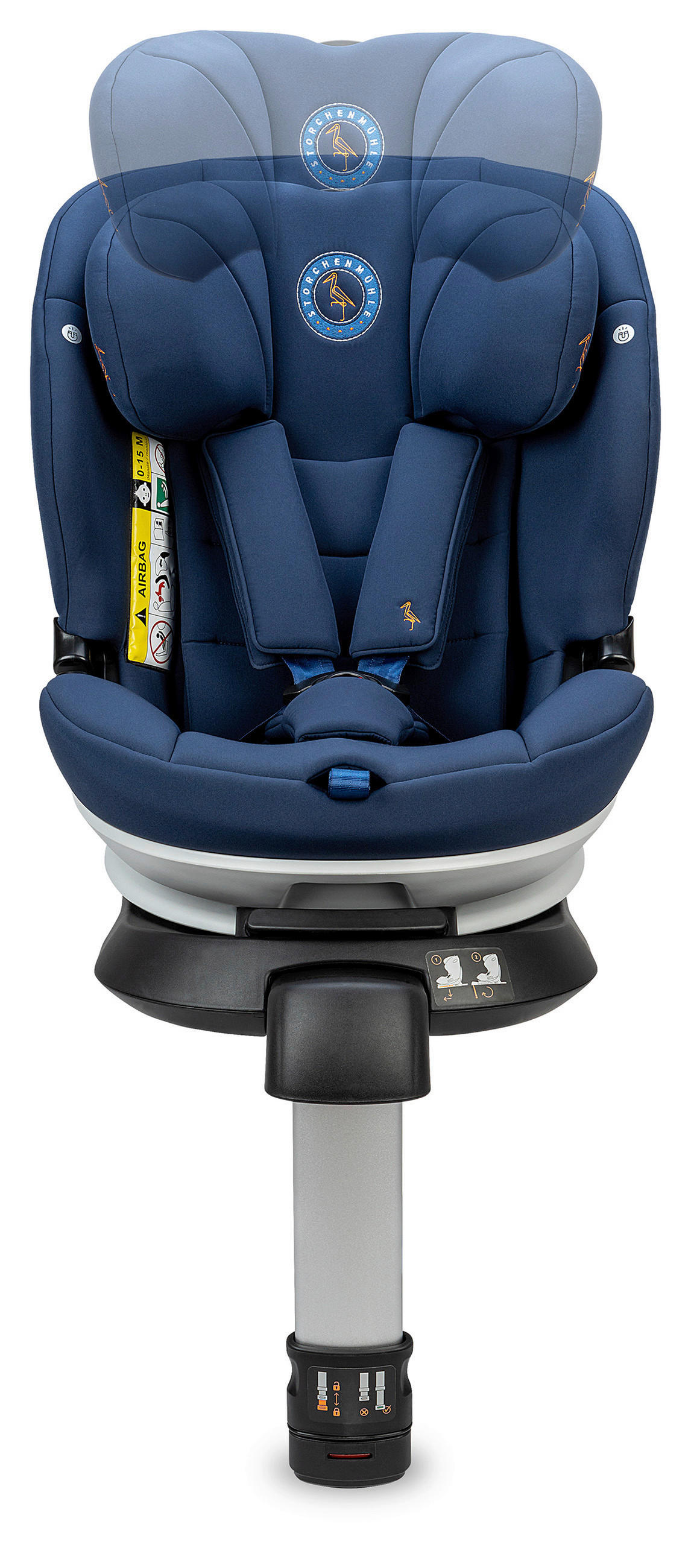 KINDERAUTOSITZ Niki Kid Iris   - Blau, Basics, Textil (45/59/53,5cm) - Storchenmühle