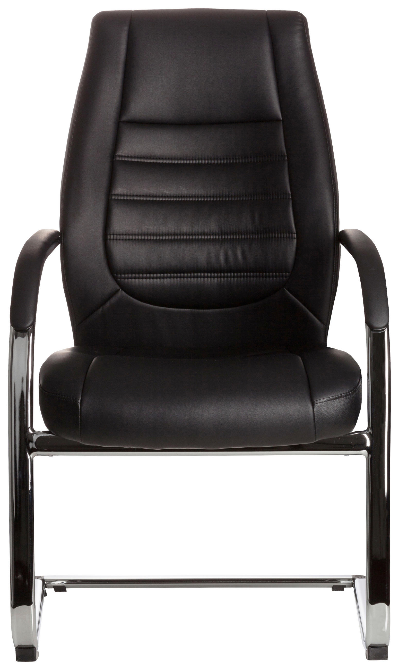 BESUCHERSTUHL Schwarz  - Silberfarben/Schwarz, Basics, Textil/Metall (58/107/59cm) - MID.YOU