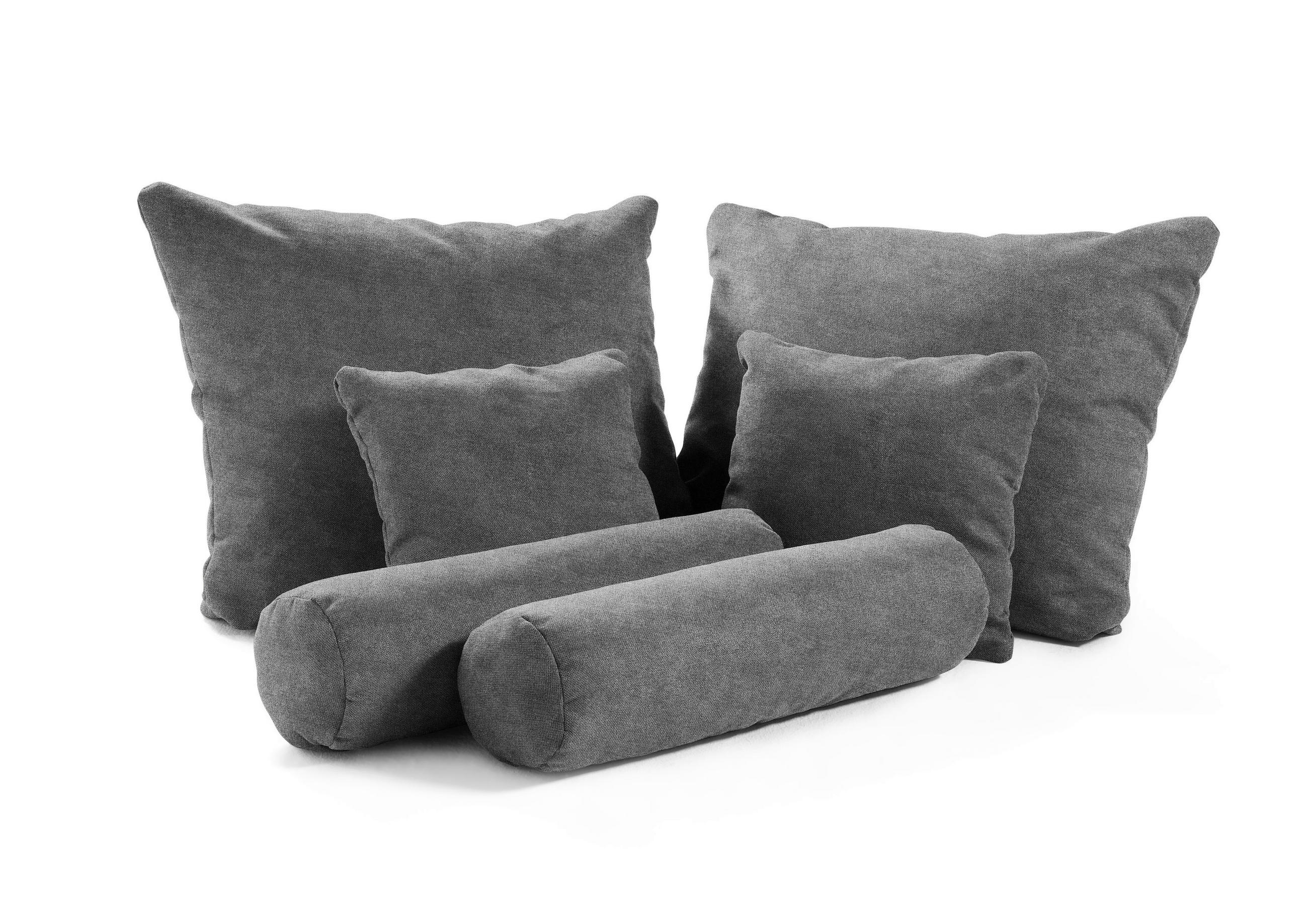KISSENSATZ 6-teilig  - Anthrazit, Basics, Textil - Esposa