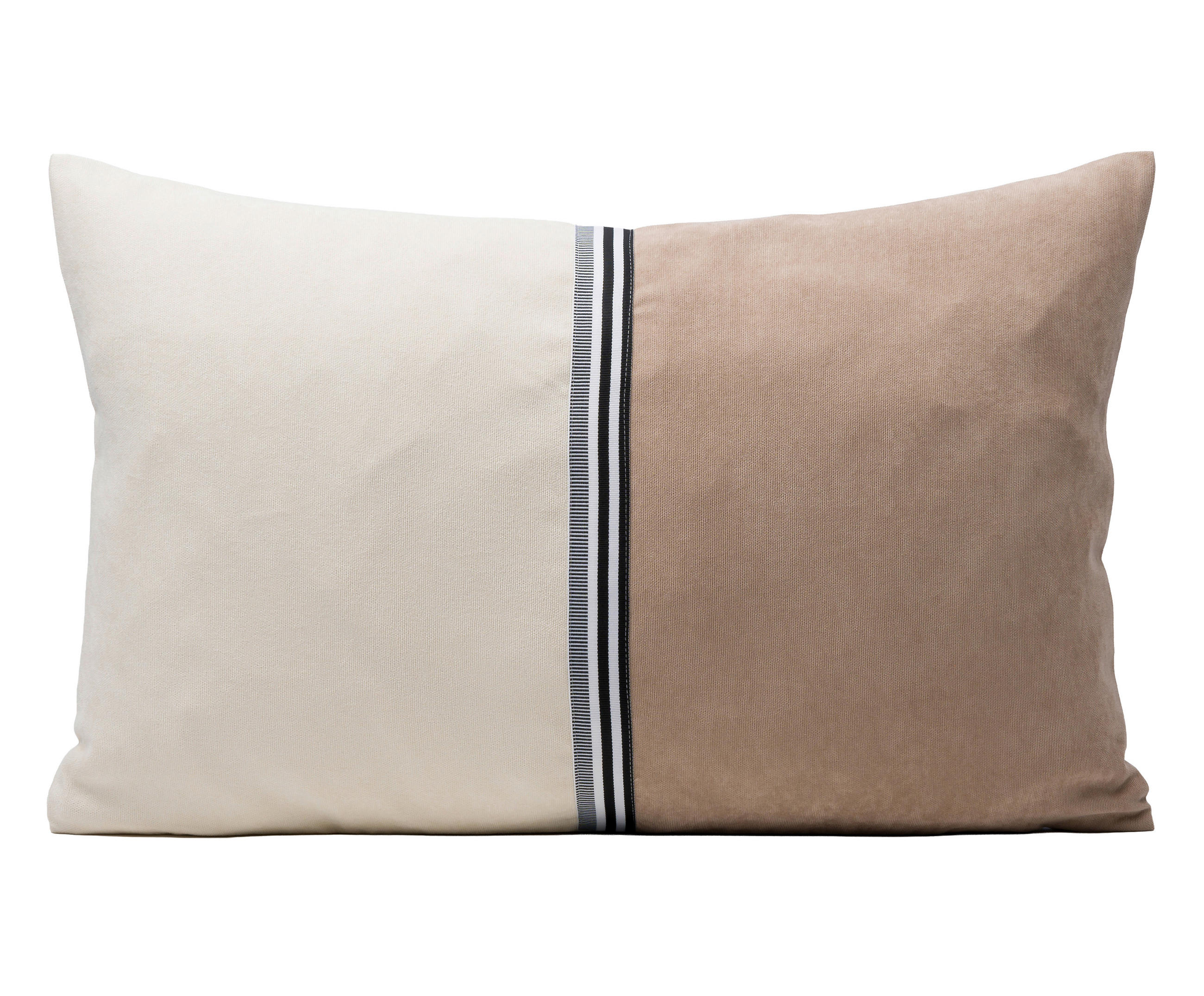 KISSENHÜLLE 40/60 cm  - Schlammfarben/Grauweiß, Basics, Textil (40/60cm) - Novel