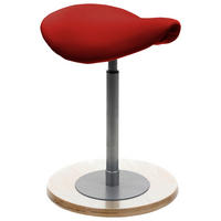 BÜROHOCKER 42/57-82/42 cm  - Rot/Silberfarben, KONVENTIONELL, Holz/Textil (42/57-82/42cm) - Livetastic