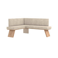 ECKBANK Webstoff Beige   - Eichefarben/Beige, KONVENTIONELL, Textil (140cm) - Livetastic