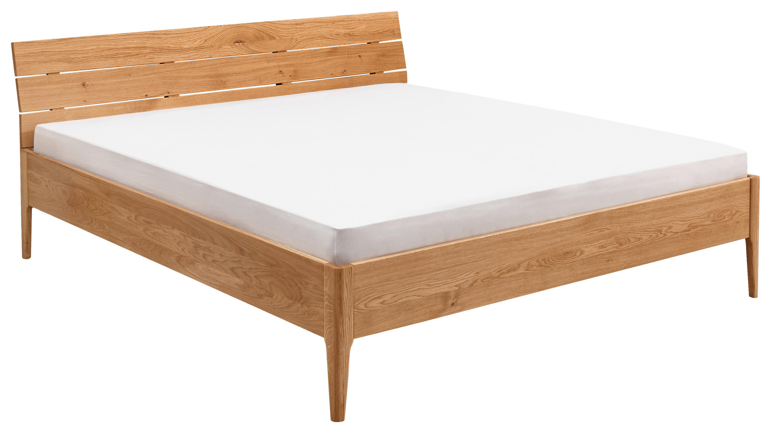 BETT 140/200 cm  in Wildeiche  - Wildeiche, KONVENTIONELL, Holz (140/200cm) - Linea Natura