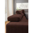 ECKSOFA in Chenille Rotbraun  - Chromfarben/Rotbraun, Design, Textil (301/207cm) - Xora