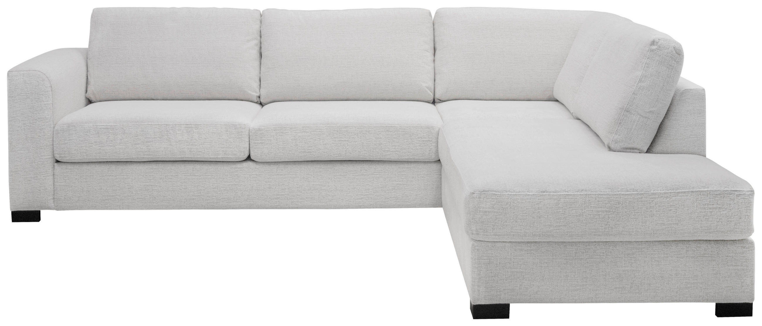SOFFA i flatväv ljusgrå  - ljusgrå/svart, Klassisk, metall/trä (290/66/94/241cm) - Hom`in