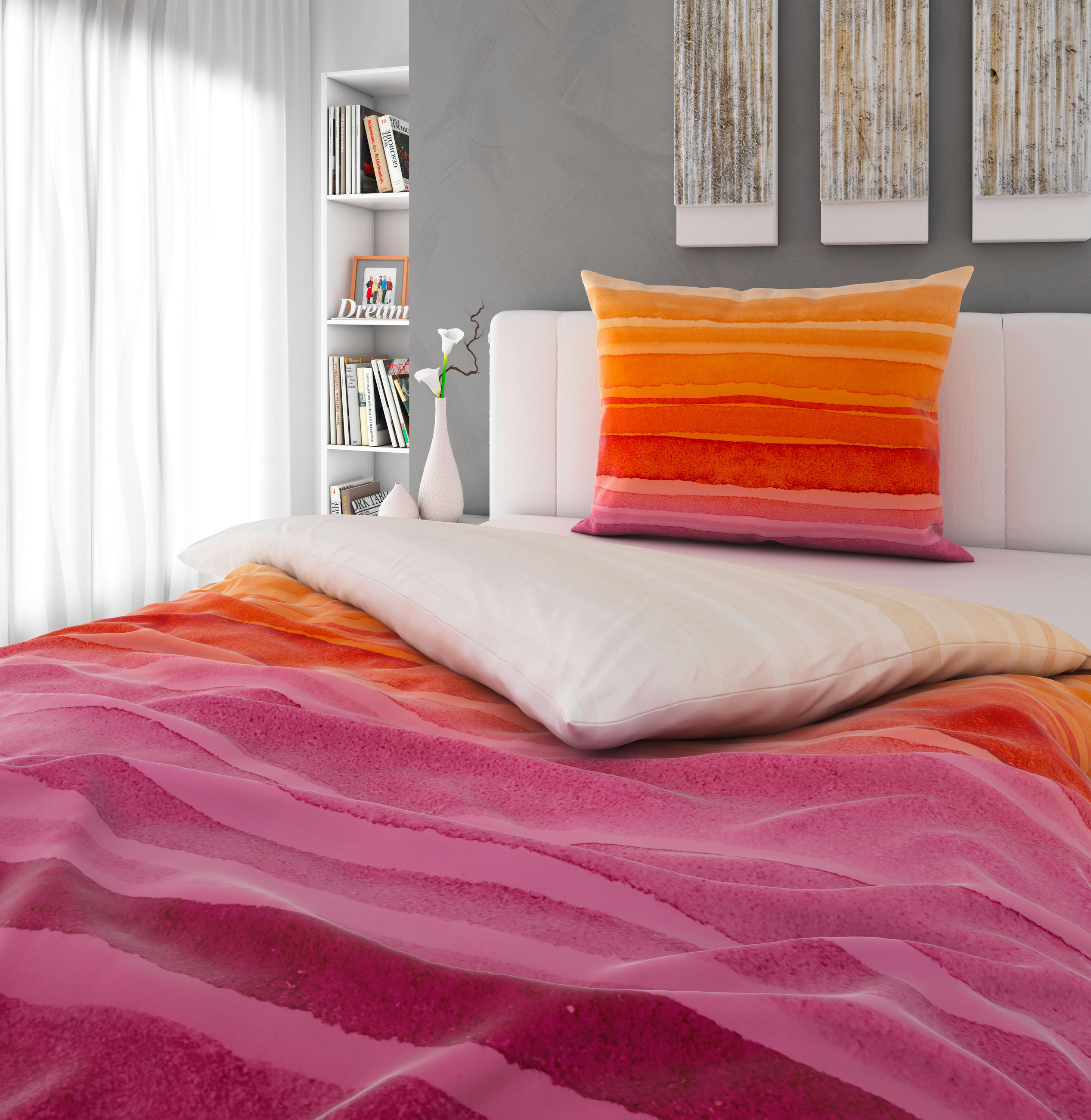 POVLEČENÍ, satén, terracotta, 140/200 cm - terracotta, Trend, textil (140/200cm) - Esposa