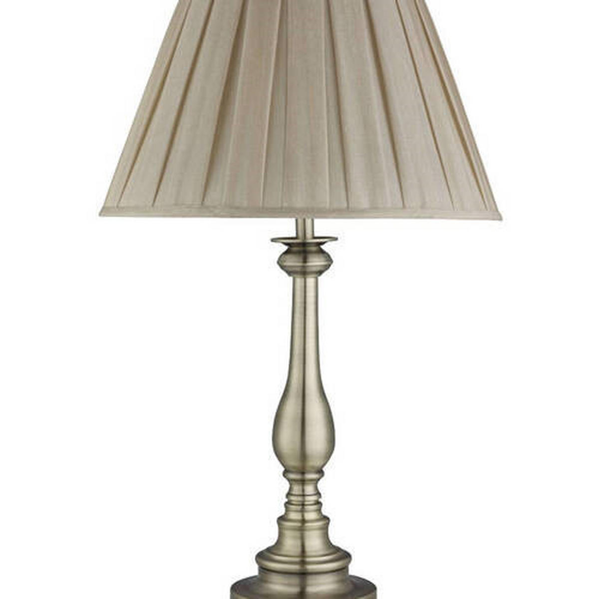 SVJETILJKA STOLNA Flemish  - boje mjeda/svijetlo smeđa, Basics, metal/tekstil (40/40/62cm)