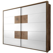 ORMAR S KLIZNIM VRATIMA - bijela/boje hrasta, Design, drvni materijal/metal (280/230/60cm) - HOM IN