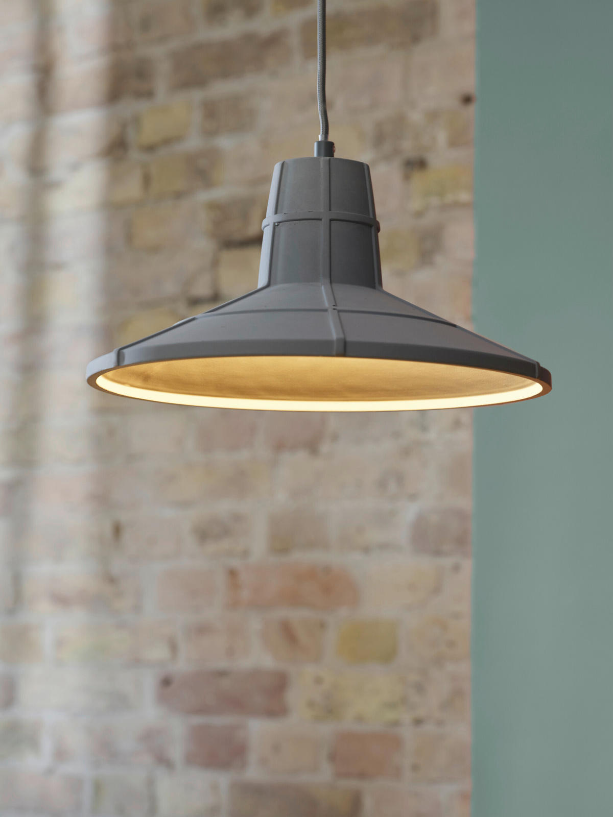 HÄNGELEUCHTE 32.5/121.5 cm  - Dunkelgrau, Basics, Stein/Metall (32.5/121.5cm) - Osram