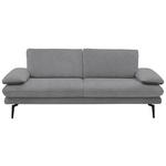 3-SITZER-SOFA Dieter Knoll in Velours Hellgrau  - Beige/Hellgrau, Design, Textil/Metall (222/89/104cm) - Dieter Knoll