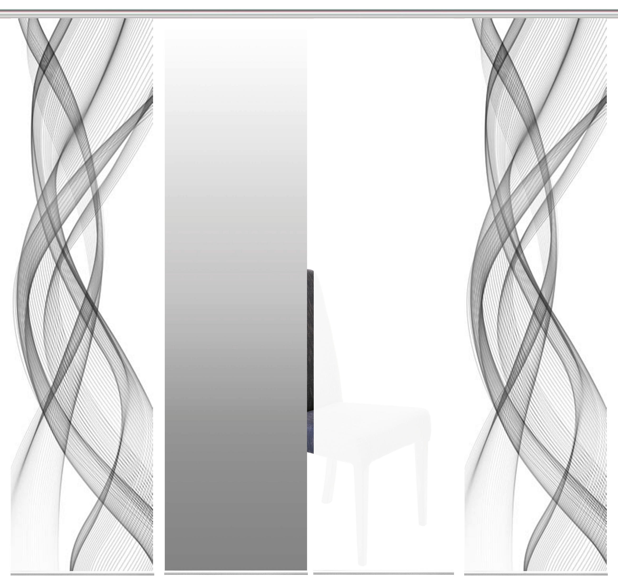 PANELOVÝ ZÁVĚS, 60/245 cm - šedá, Basics, textil (60/245cm)