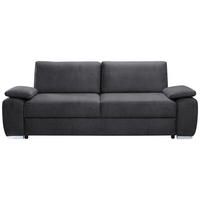SCHLAFSOFA in Cord Anthrazit, Dunkelgrau  - Chromfarben/Dunkelgrau, Design, Holzwerkstoff/Kunststoff (258/100/148cm) - Stylife