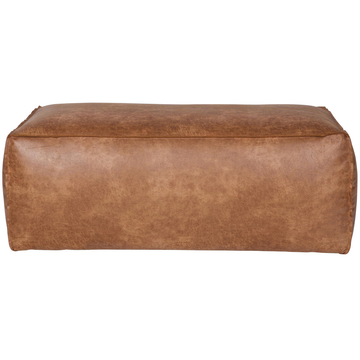 HOCKER in Leder Cognac  - Cognac, Design, Leder (120/43/60cm) - Livetastic