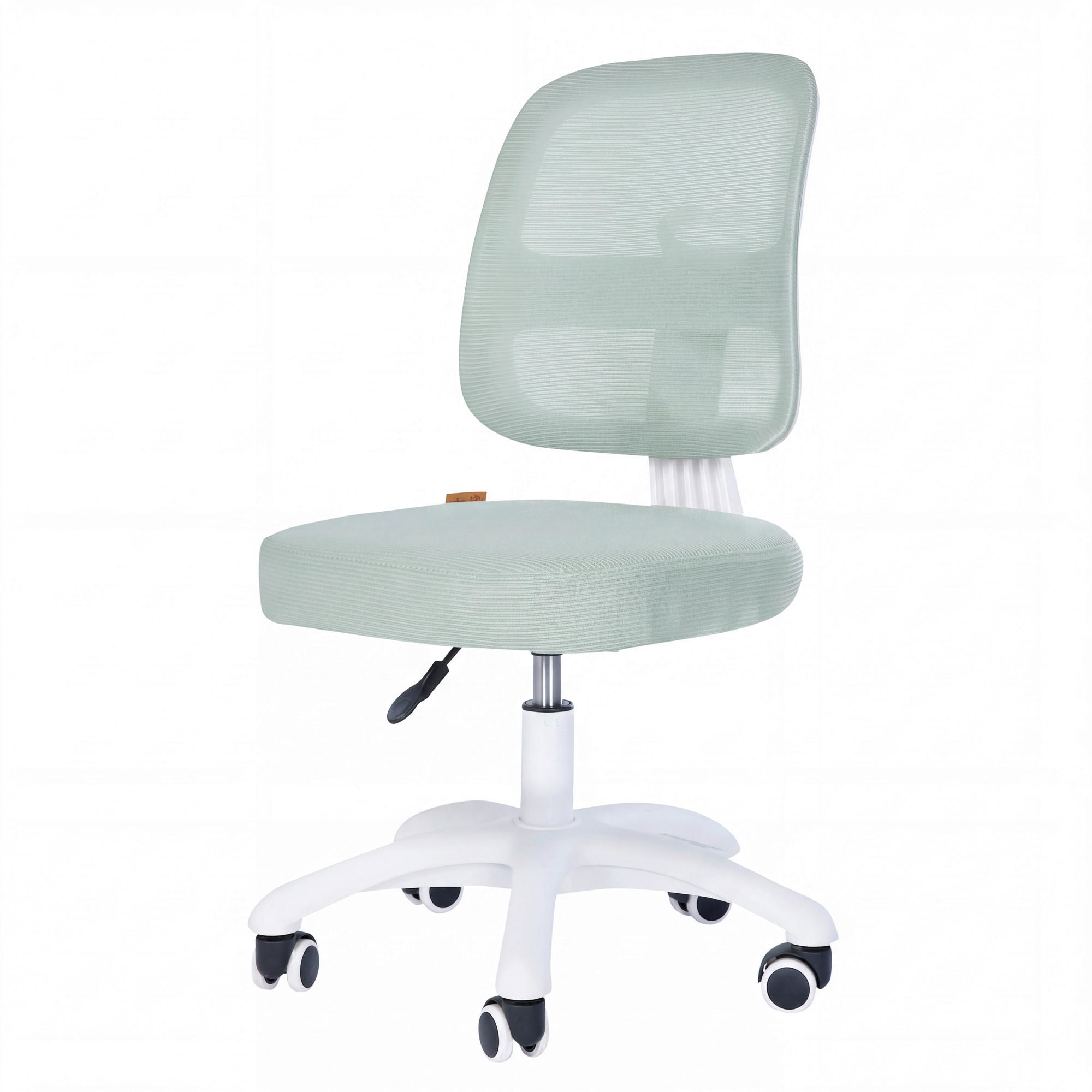 JUGENDDREHSTUHL Weiß, Salbeigrün  - Salbeigrün/Weiß, MODERN, Kunststoff/Textil (55/84-94/45cm) - Roba