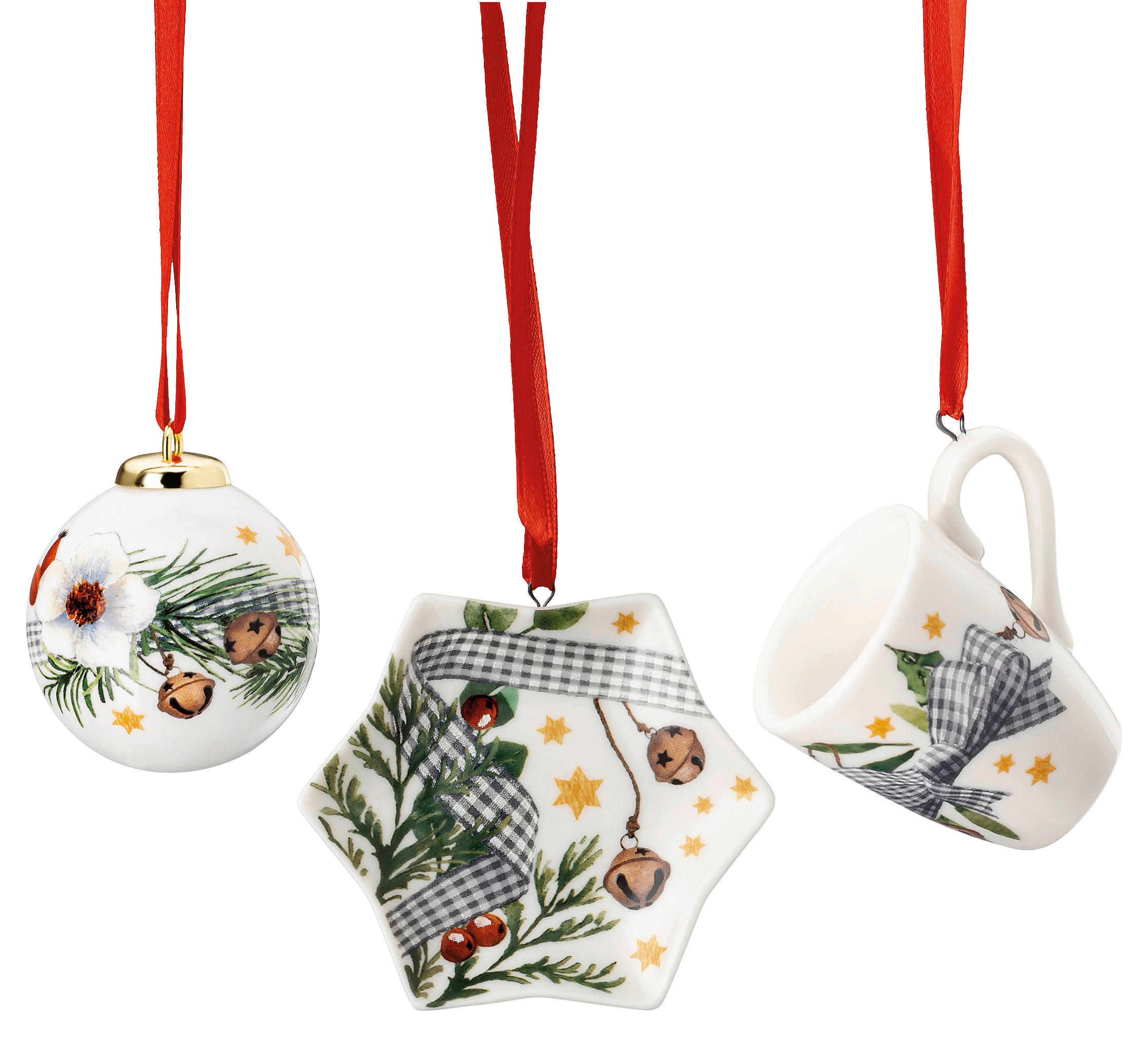 Sammelmini-Set 3tlg. 2024 3-teilig Weihnachtslieder 2024  - Multicolor/Weiß, MODERN, Keramik - Hutschenreuther