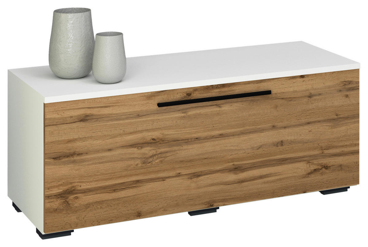 LOWBOARD - Honigeiche/Alufarben, MODERN, Holzwerkstoff/Kunststoff (95/39/40cm) - MID.YOU