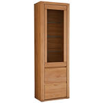 VITRINE  in massiv Kernbuche Kernbuche - Kernbuche/Grau, KONVENTIONELL, Glas/Holz (66/204/38cm) - Voleo