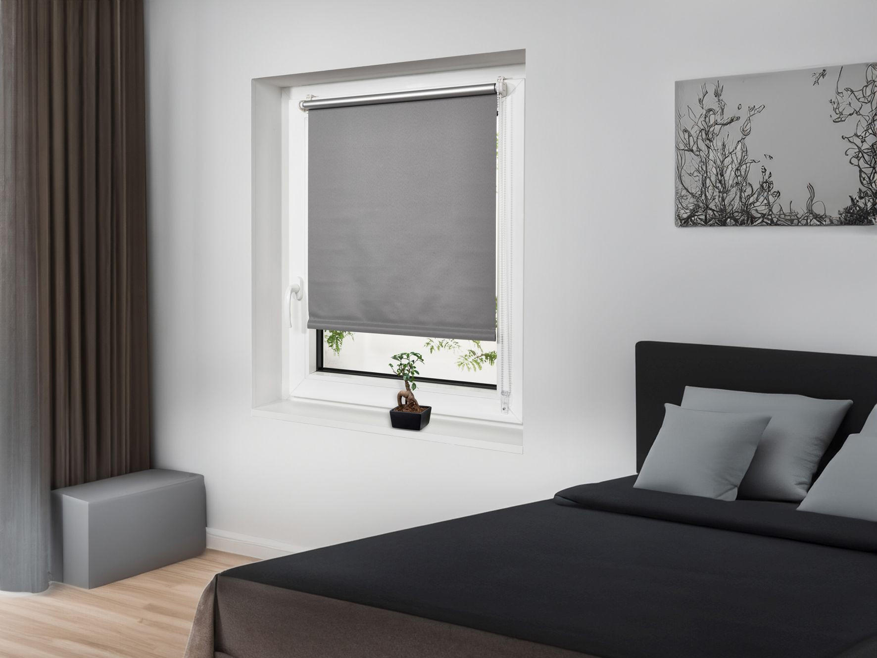 ROLLO 60/160 cm  - Grau, Design, Textil (60/160cm) - Homeware