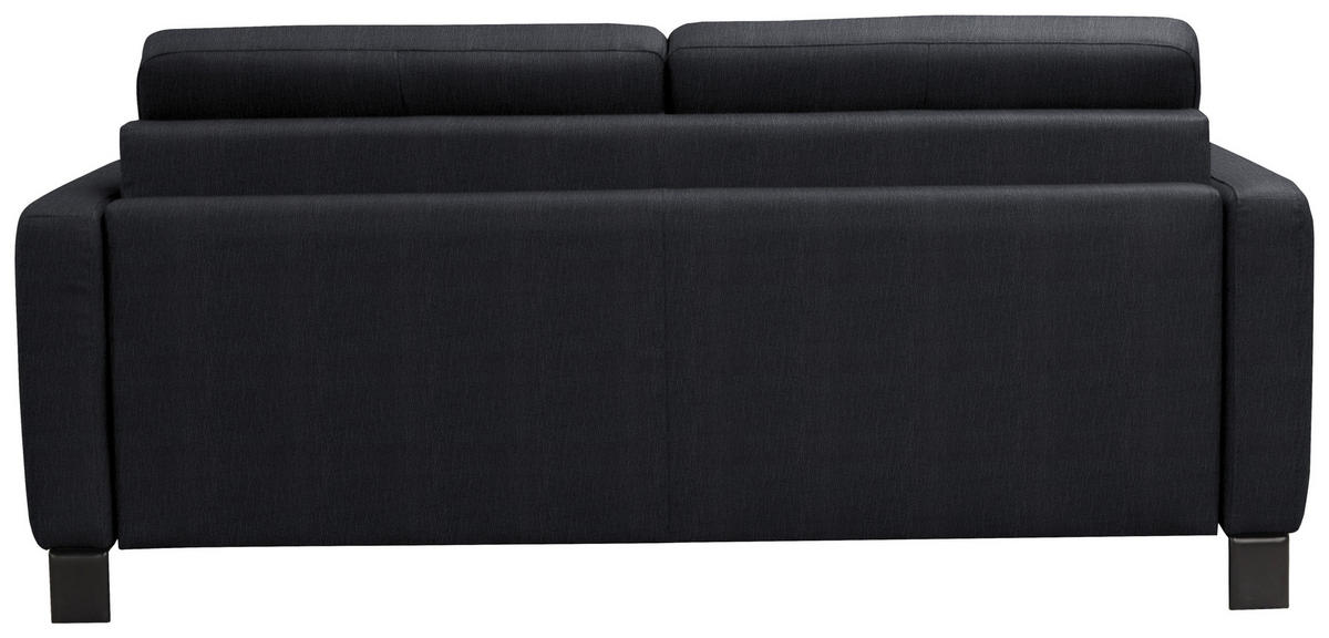 SCHLAFSOFA in Textil, Leder Schwarz  - Schwarz, Konventionell, Leder/Textil (190/87/100cm) - Celina Home
