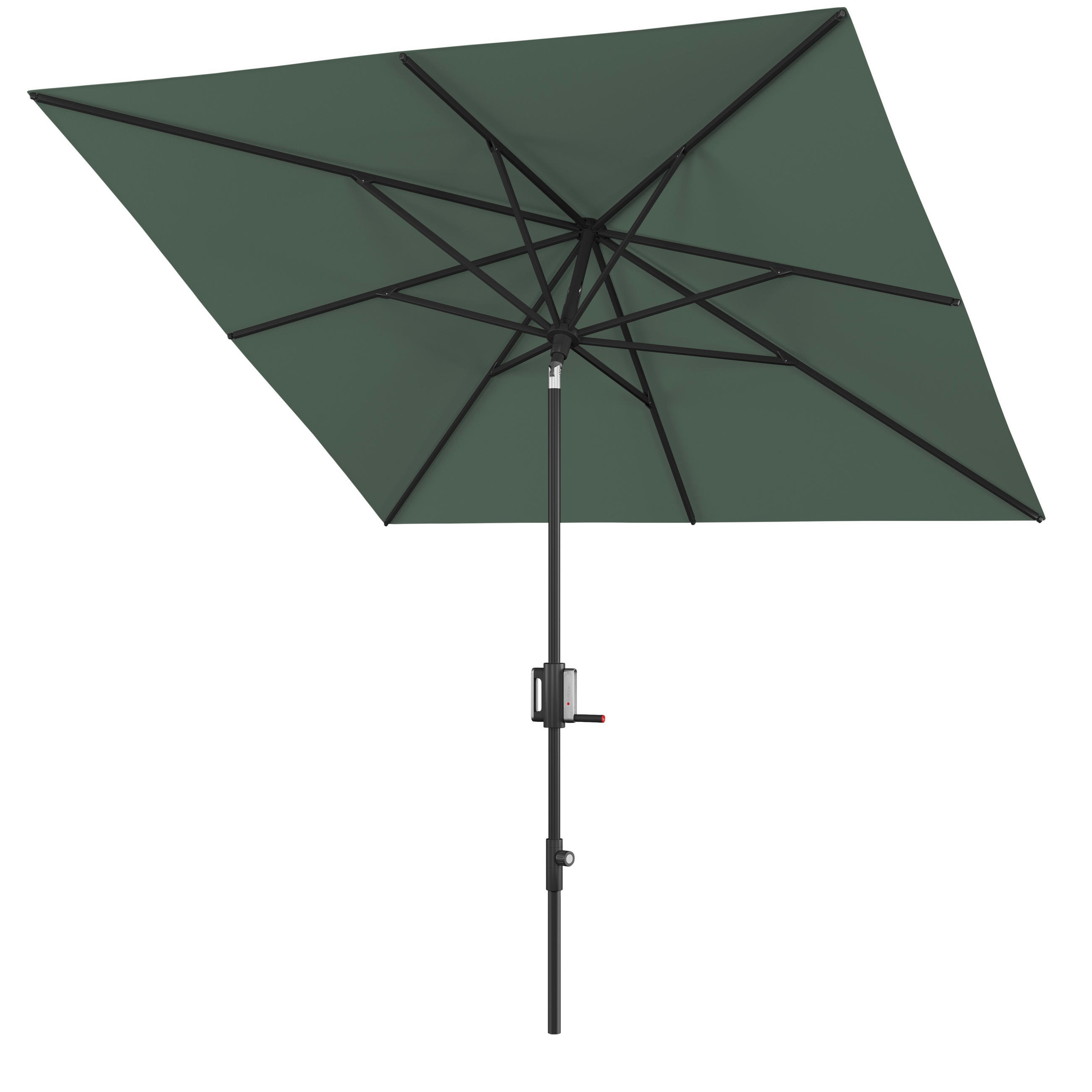 SONNENSCHIRM  240/240 cm  - Salbeigrün/Schwarz, Basics, Textil/Metall (240/240cm)