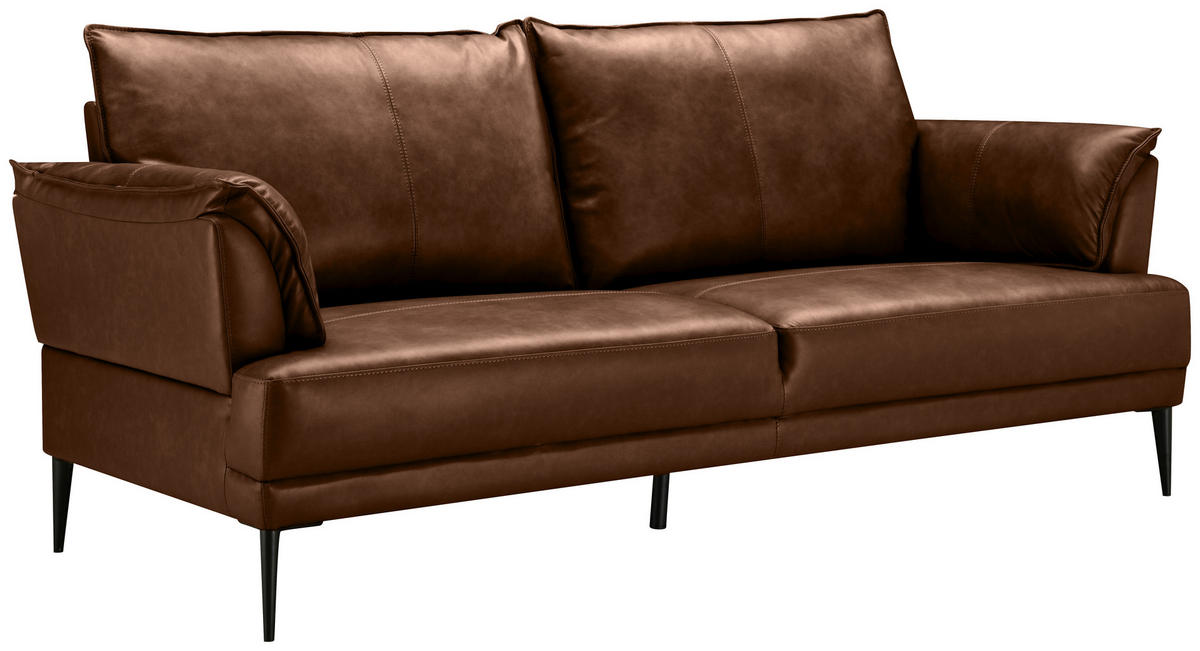 DVOSJED drvo, tekstil, koža  tamno smeđa    - tamno smeđa/crna, Design, koža/drvo (195/87/90cm) - MID.YOU