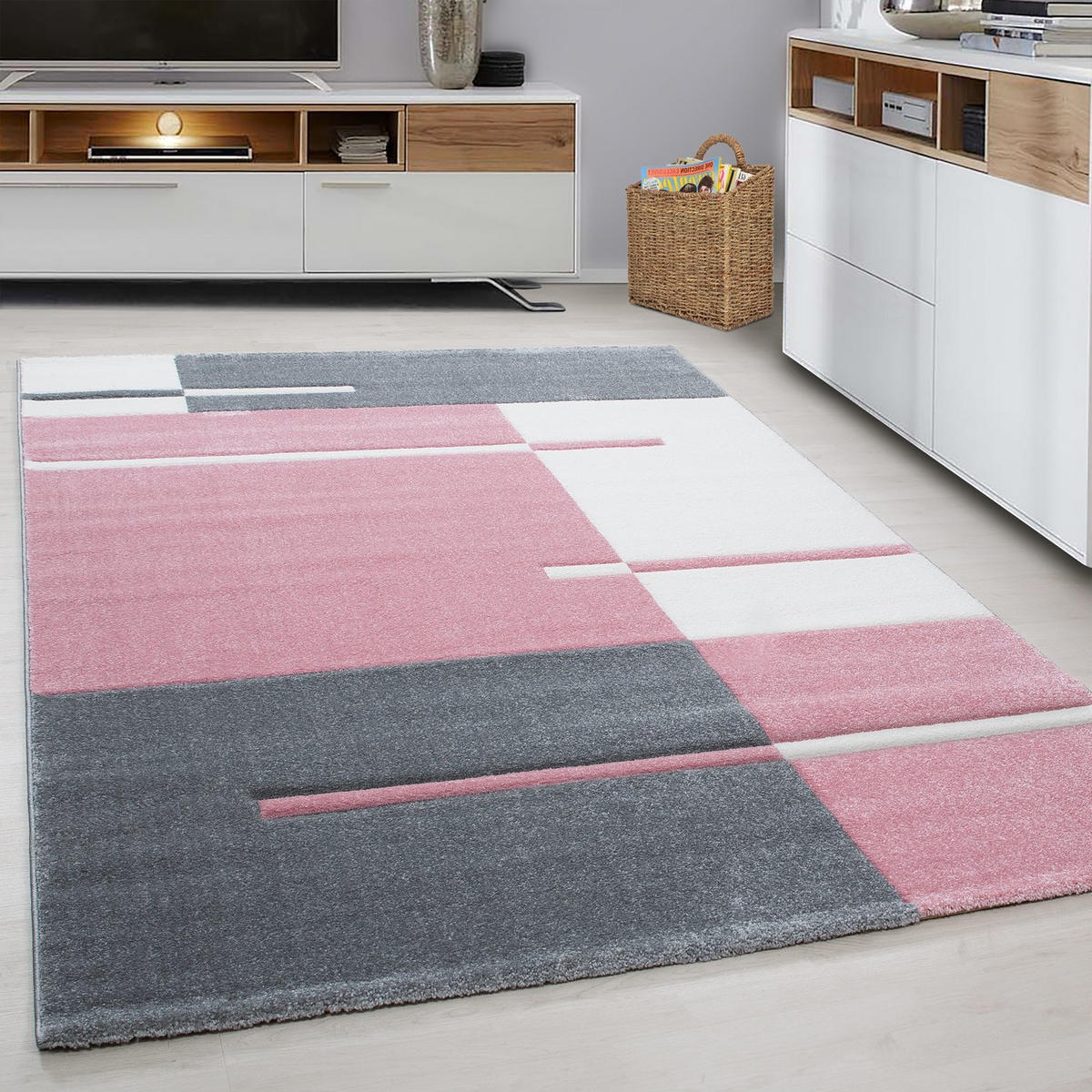 WEBTEPPICH 200/290 cm Hawaii 1310 Pink  - Pink, KONVENTIONELL, Textil (200/290cm) - Novel