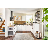 EINBAUKÜCHE DK305  - Braun/Weiß, Design, Holzwerkstoff - Dieter Knoll