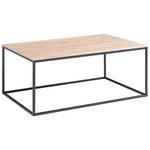 COUCHTISCH in Holz 100/60/42 cm  - Eiche Bianco/Schwarz, Design, Holz/Metall (100/60/42cm) - Johann Jakob