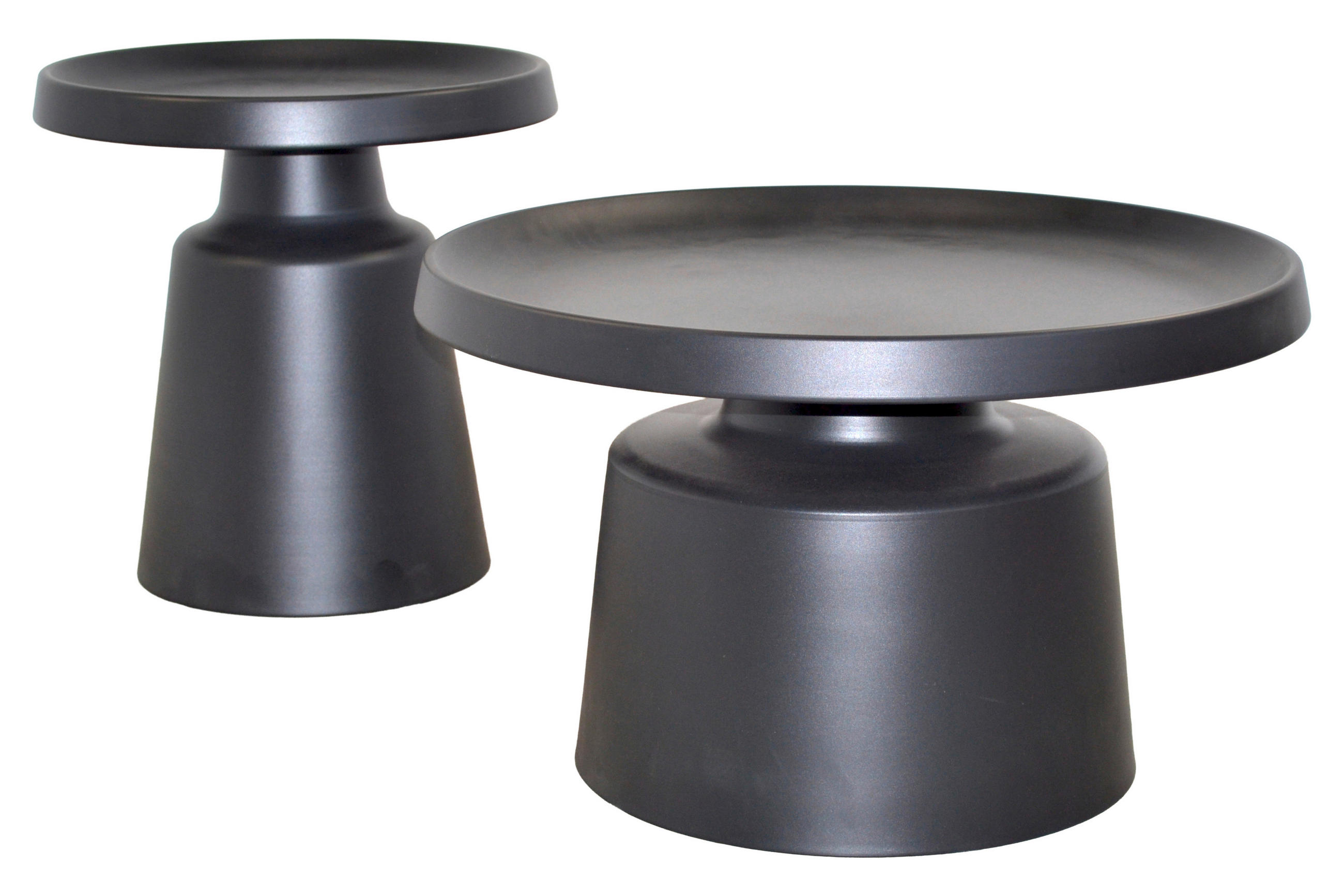 COUCHTISCHSET rund Schwarz  - Schwarz, Design, Metall (50/50/50cm) - MID.YOU