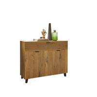 KOMODA, barvy dubu, 111/91/41,2 cm - barvy dubu/černá, Moderní, dřevo/kompozitní dřevo (111/91/41,2cm) - Carryhome