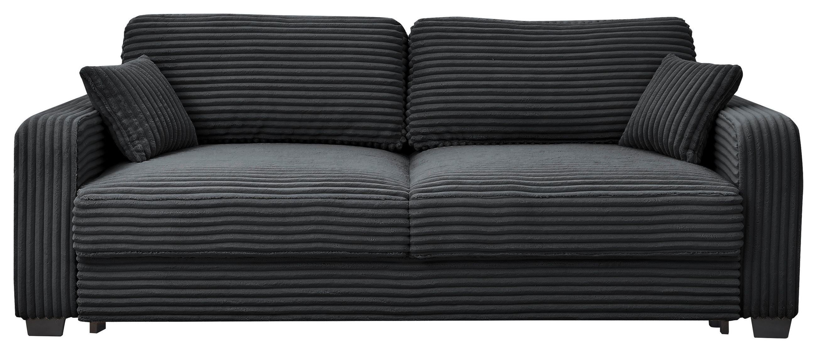 SCHLAFSOFA Cord Schwarz  - Schwarz, KONVENTIONELL, Kunststoff/Textil (235/89/92cm) - MID.YOU