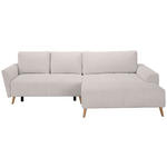 ECKSOFA in Webstoff Weiß  - Buchefarben/Weiß, KONVENTIONELL, Holz/Textil (294/169cm) - Carryhome