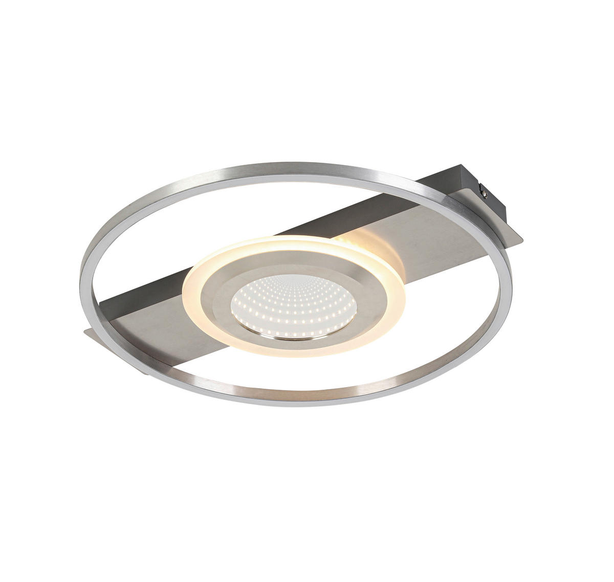LED-DECKENLEUCHTE 42/40/6 cm   - Grau/Nickelfarben, Trend, Kunststoff/Metall (42/40/6cm) - Novel