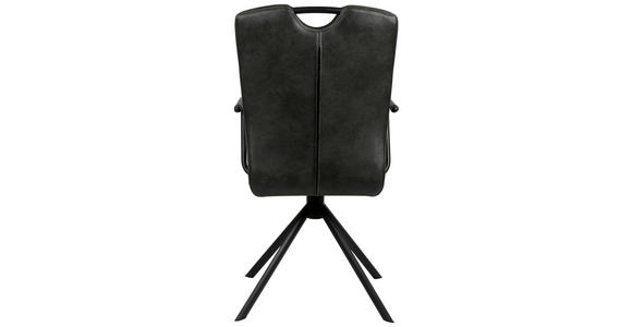 ARMLEHNSTUHL in Mikrofaser - Schwarz, Design, Textil/Metall (50/92,5/62cm) - Ambia Home