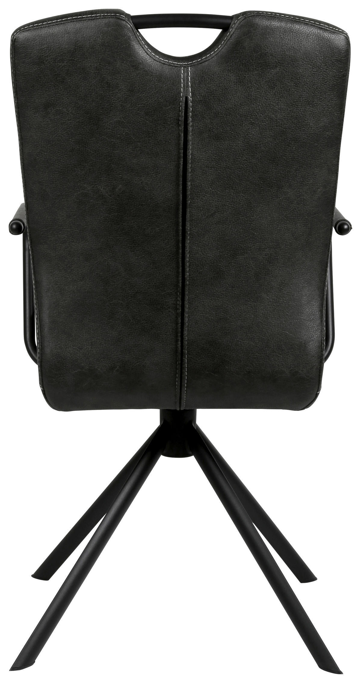 ARMLEHNSTUHL  in Mikrofaser  - Schwarz, Design, Textil/Metall (50/92,5/62cm) - Ambia Home