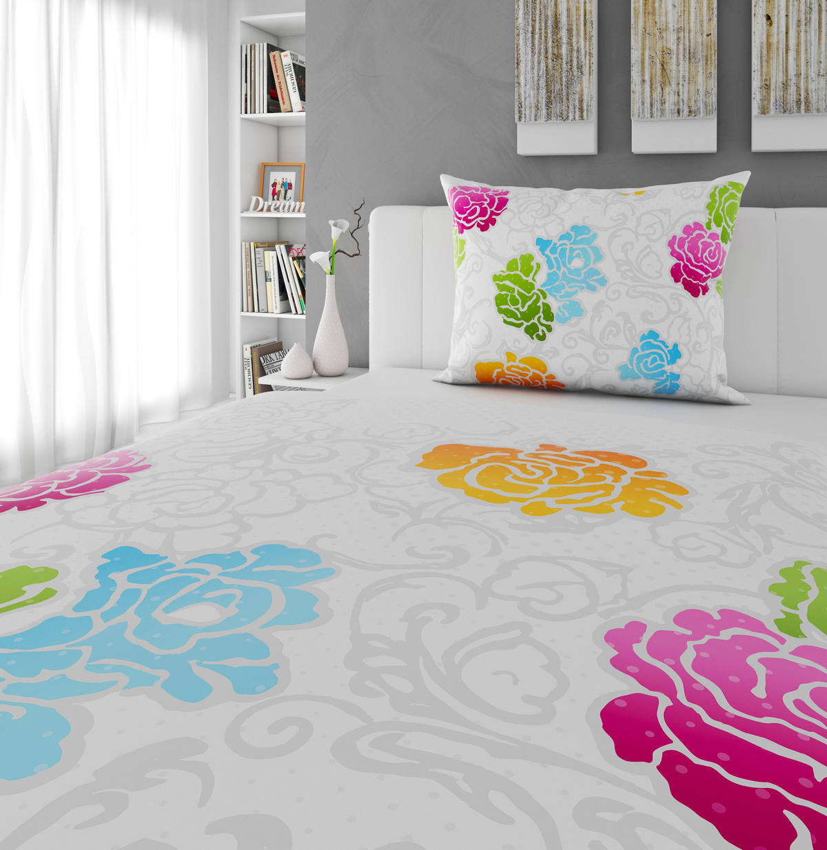 ÁGYNEMŰHUZAT-GARNITÚRA 140/200 cm  - színes, Trend, textil (140/200cm) - Esposa
